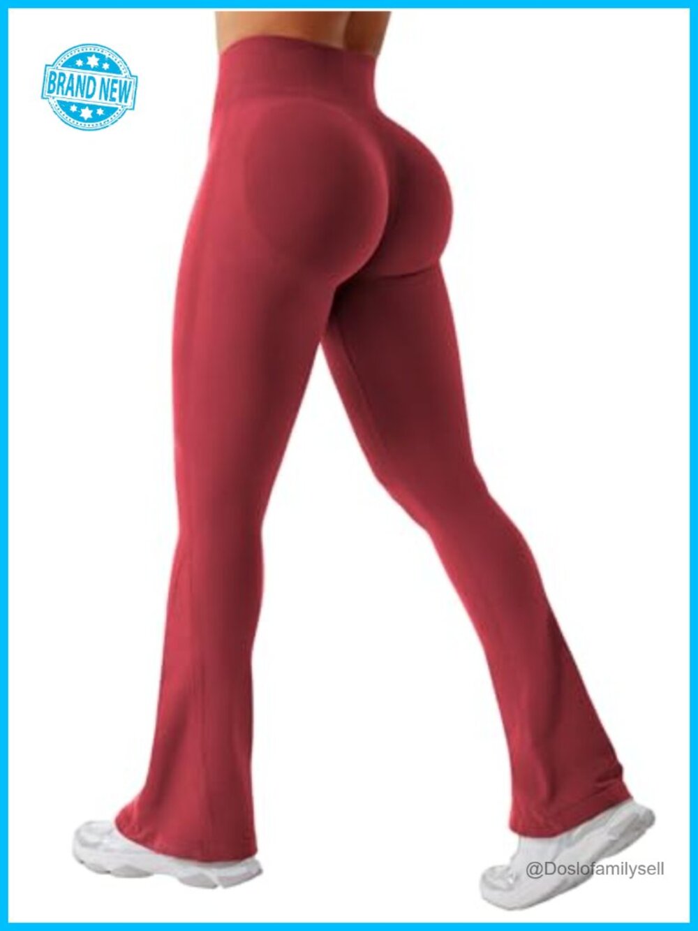 Seamless Flare Leggings High-Waisted Yoga Pants with Hidden Butt Scrunch